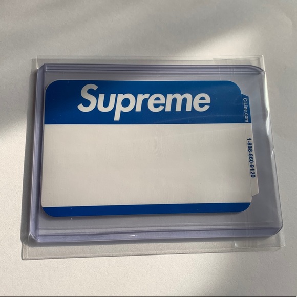 Lot of 2: Supreme Name Badge Stickers FW20 - Picture 2 of 5